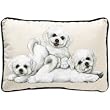 Fiddler's Elbow Bichon Frise Puppies Leslie Anderson Designer Decorative Dog Pillow