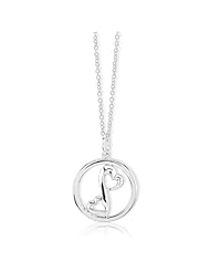 Sterling Silver 16" + 2" Extension Double Heart Infinity in Circle Necklace