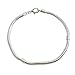 Lobster clasp charm bracelet, for Pandora and Troll type charms plated in pure silver and now supplied with a locking bead or slide-on, slide-off spinning charm, worth £3 which hold charms on the bracelet when open, beautifully presented and very fast delivery in time for Christmas*