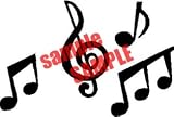 MUSIC NOTE WHITE VINYL DECAL STICKER