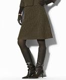 Lauren by Ralph Lauren Houndstooth A-Line Skirt