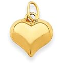 14k Puffed Heart Charm