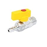 uxcell　ガスボールバルブ　プラスチックレバーハンドル　エア　燃料油　8mm　1/2 BSPねじ