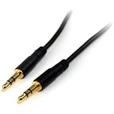 StarTech.com MU3MMS 3 feet Slim 3.5mm Stereo Audio Cable - M/M