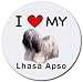 I Love My Lhasa Apso Round Mouse Pad I Love My Lhasa Apso Round Mouse Pad