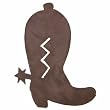 Dark Brown Cowboy Boot Magnet, #11550