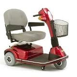 Maxima 3-Wheel HD Scooter - Candy Apple Red - 22x18 Back - Gray Fabric Seat