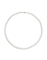 Sterling Silver AA Quality 5.5-6mm White Freshwater Pearl Princess Strand Necklace, 20 Inch