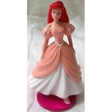Disney Little Mermaid Ariel, 4" Figure in Pink Gown Doll Toy, Cake Topper, Style May Differ