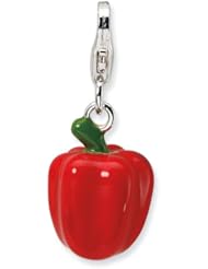 Amore La Vita Sterling Silver 3-D Red Pepper Charm with Lobster Clasp