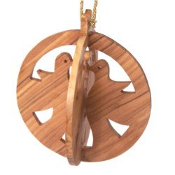Wooden Ornament - Peace Dove 3D (3.7") - Large