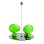 A di Alessi Lilliput Salt & Pepper Set with Magnetic Base, Green (ASG02 GR)