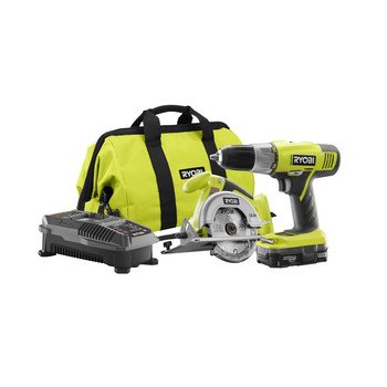 Factory-Reconditioned Ryobi ZRP825 ONE Plus 18V Cordless Lithium-Ion 2-Tool Starter Combo Kit