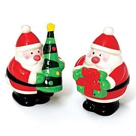 Santa Salt Pepper Shakers Gift Set - Christmas Tabletop Decor Gift - Stocking Stuffer - Jolly St.... by Zoohu