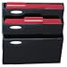 Rubbermaid 16703 Classic hot file 4-pocket wall system w/labels/holders, legal/printout, smoke