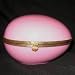 Chamart Limoges Porcelain Hand Painted Hinged Pink Goose Egg Box