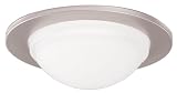 Review Halo 5054SNS / Halo 5054SNS 5-Inch Glass Dome Shower Light Trim, Satin Nickel