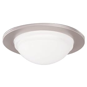 Halo 5054SNS 5-Inch Glass Dome Shower Light Trim, Satin Nickel