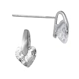 Dainty Heart Cubic Zirconia Stud Earrings