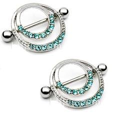 Body Accentz™ Nipple Ring Bars Shield Eternity Piercing Jewelry