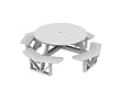 Recycled Earth-Friendly Park Lane Outdoor Patio Octagon Picnic Table - White