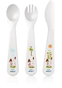 Philips AVENT Toddler Spoon, Fork and Knife, 18+ Months