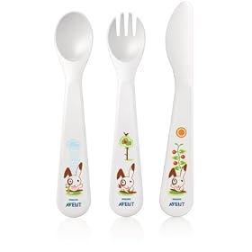 Philips AVENT Toddler Spoon, Fork and Knife, 18+ Months