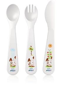 Philips AVENT BPA Free Toddler Spoon, Fork and Knife, 18+ Months
