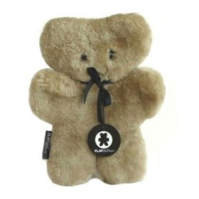 Flat Out Bear LATTE (Gray Brown) 100% Pure Austrialian Sheepskin Cuddly Bear