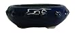 Cobalt blue ceramic bonsai planter / pot - round, set of 2