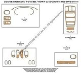 Dodge Caravan Dash Trim Kit 01-04 - 20 pieces - American Rosewood (25-221)