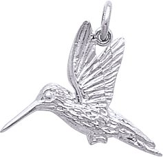 HummingbirdCharm,SterlingSilver