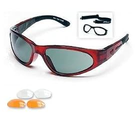 Body Specs Sunglasses or Goggles BSG-2 Crystal Red Frame 3 Lens Set