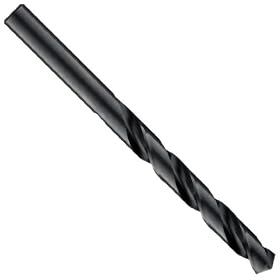 Cleveland 2001G Style High Speed Steel Jobbers' Drill Bit, Black Oxide,  118 Degree, 4 Facet Point, Straight Shank, 6mm Size (Pack of 12)
