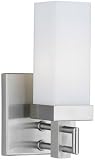 Casa Contemporary Halogen Satin Nickel Wall Sconce