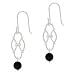 Sterling Silver Single Arabesque w/Onyx Bead Drop Earrings