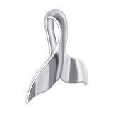 .925 Sterling Silver 3mm x 21mm Plain Whale Tail Dangle Pendant
