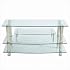 Plasma TV Stand with 3 Shelves - Clear Glass/ Chrome