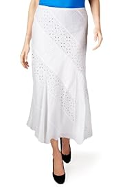 Per Una Pure Cotton Cut-Out Textured Skirt