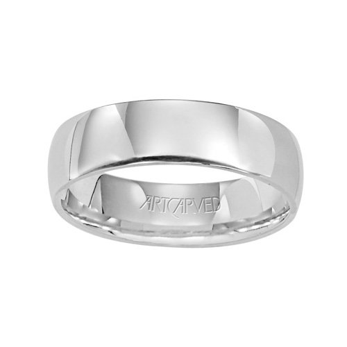 ArtCarved Sparta Plain Palladium Wedding Band Mens 6.0mm Comfort Fit #11-WLDIR6PD G Size 10