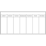 Wall Pops WPE98895 Dry Erase Peel & Stick Whiteboard Dry-Erase Weekly Calendar 13" x 26"