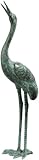 Asian Lost Bronze Sculpture / Statue / Fountain Bird Crane Set - Medium