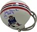 John Hannah Autographed New England Patriots Mini Football Helmet with 