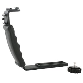 Heavy Duty Photography L Bracket w 2 Standard Flash Hot Shoe Mounts by Fancierstudio
