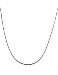 Platinum Round Wheat Chain (0.8mm, 18 inch)