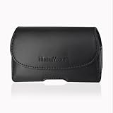 Premium High Quality Genuine Leather Pouch Protective Carrying Cell Phone Case for BlackBerry Torch 9800 Curve 3G 9300 9330 Curve 8330 8300 8520 8530 8900 Bold 9700 9780 / ZTE MSGM8 II Cricket / HTC Pure / LG Octane Verizon Vu Plus enV3 VX-9200 Rumor Touch GM730 / Motorola Bravo Flipside ATandT Defy