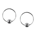 12mm Bali Hoop Earrings Sterling Silver