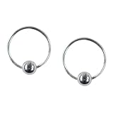 12mm Bali Hoop Earrings Sterling Silver