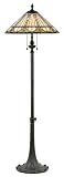 Genevieve Earthtone Tiffany Shade Floor Lamp