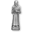 Fine Pewter Saint Padre Pio 3.5-inch Statue and Prayer Card